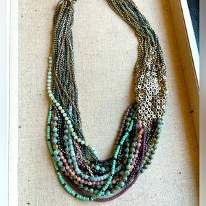 Stella & Dot Multi Colored Mixed Metal Gold-tone Mae Statement Necklace